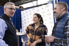 January 12, 2024: Sen. Cappelletti visited the PA Farm Show today and interviewed Agriculture Secretary Russell Redding before capping the day with a blue ribbon in the annual Celebrity Cow Milking Contest.   Sen. Cappelletti, along with teammates Sens. Vogel and Rothman, as well as local news anchor Valerie Pritchett, produced 1.45 lbs of milk from a cow named “Molly” to earn the championship.