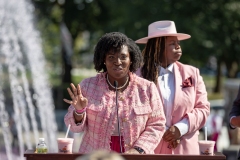 October 3, 2023: Senator Amanda Cappelletti joins the PA Breast Cancer Coalition as they kickoff Breast Cancer Awareness Month by turning the State Capitol East Wing Fountain pink. The PA Breast Cancer Coalition celebrating its 30th anniversary this year.