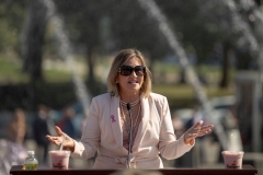October 3, 2023: Senator Amanda Cappelletti joins the PA Breast Cancer Coalition as they kickoff Breast Cancer Awareness Month by turning the State Capitol East Wing Fountain pink. The PA Breast Cancer Coalition celebrating its 30th anniversary this year.