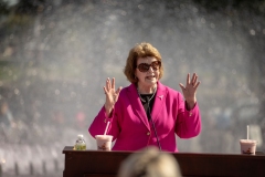 October 3, 2023: Senator Amanda Cappelletti joins the PA Breast Cancer Coalition as they kickoff Breast Cancer Awareness Month by turning the State Capitol East Wing Fountain pink. The PA Breast Cancer Coalition celebrating its 30th anniversary this year.