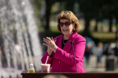 October 3, 2023: Senator Amanda Cappelletti joins the PA Breast Cancer Coalition as they kickoff Breast Cancer Awareness Month by turning the State Capitol East Wing Fountain pink. The PA Breast Cancer Coalition celebrating its 30th anniversary this year.