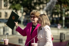 October 3, 2023: Senator Amanda Cappelletti joins the PA Breast Cancer Coalition as they kickoff Breast Cancer Awareness Month by turning the State Capitol East Wing Fountain pink. The PA Breast Cancer Coalition celebrating its 30th anniversary this year.