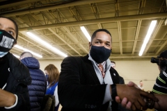 January 14, 2022: Senators Amanda Cappelletti and Sharif Street participate in the 2022 Celebrity Cow Milking Contest.