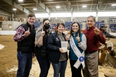 January 14, 2022: Senators Amanda Cappelletti and Sharif Street participate in the 2022 Celebrity Cow Milking Contest.
