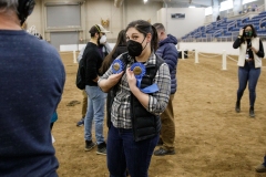 January 14, 2022: Senators Amanda Cappelletti and Sharif Street participate in the 2022 Celebrity Cow Milking Contest.