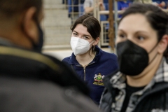 January 14, 2022: Senators Amanda Cappelletti and Sharif Street participate in the 2022 Celebrity Cow Milking Contest.