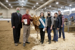 January 14, 2022: Senators Amanda Cappelletti and Sharif Street participate in the 2022 Celebrity Cow Milking Contest.