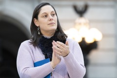 October 17, 2023: Senator Cappelletti joined Senate and House colleagues, advocates, and victims tonight for a Pennsylvania Coalition Against Domestic Violence Memorial Vigil on the steps of the Capitol.