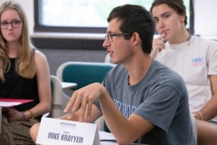May 26, 2022: Sen. Cappelletti held a Good Government Seminar at Cabrini University in Radnor Township, Montgomery County today.  Dozens of students from local high schools adopted political persona on the right and left before debating a series of bills in committee and then voting in a mock Senate.