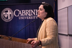 May 26, 2022: Sen. Cappelletti held a Good Government Seminar at Cabrini University in Radnor Township, Montgomery County today.  Dozens of students from local high schools adopted political persona on the right and left before debating a series of bills in committee and then voting in a mock Senate.