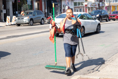 September 18, 2021: Sen. Cappelletti organized a Saturday morning clean-up of West Main Street in Norristown near her district office. Volunteers picked up litter, swept sidewalks and parking lots, weeded flower beds and hauled away more than two dozen bags of trash.
