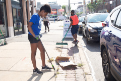 September 18, 2021: Sen. Cappelletti organized a Saturday morning clean-up of West Main Street in Norristown near her district office. Volunteers picked up litter, swept sidewalks and parking lots, weeded flower beds and hauled away more than two dozen bags of trash.