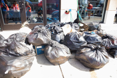 September 18, 2021: Sen. Cappelletti organized a Saturday morning clean-up of West Main Street in Norristown near her district office. Volunteers picked up litter, swept sidewalks and parking lots, weeded flower beds and hauled away more than two dozen bags of trash.