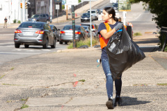 September 18, 2021: Sen. Cappelletti organized a Saturday morning clean-up of West Main Street in Norristown near her district office. Volunteers picked up litter, swept sidewalks and parking lots, weeded flower beds and hauled away more than two dozen bags of trash.