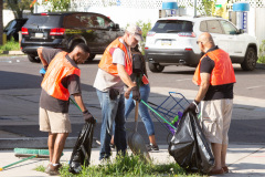 September 18, 2021: Sen. Cappelletti organized a Saturday morning clean-up of West Main Street in Norristown near her district office. Volunteers picked up litter, swept sidewalks and parking lots, weeded flower beds and hauled away more than two dozen bags of trash.