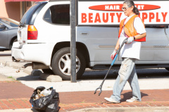 September 18, 2021: Sen. Cappelletti organized a Saturday morning clean-up of West Main Street in Norristown near her district office. Volunteers picked up litter, swept sidewalks and parking lots, weeded flower beds and hauled away more than two dozen bags of trash.