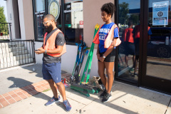 September 18, 2021: Sen. Cappelletti organized a Saturday morning clean-up of West Main Street in Norristown near her district office. Volunteers picked up litter, swept sidewalks and parking lots, weeded flower beds and hauled away more than two dozen bags of trash.