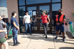 September 18, 2021: Sen. Cappelletti organized a Saturday morning clean-up of West Main Street in Norristown near her district office. Volunteers picked up litter, swept sidewalks and parking lots, weeded flower beds and hauled away more than two dozen bags of trash.