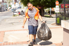 September 18, 2021: Sen. Cappelletti organized a Saturday morning clean-up of West Main Street in Norristown near her district office. Volunteers picked up litter, swept sidewalks and parking lots, weeded flower beds and hauled away more than two dozen bags of trash.