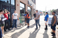 September 18, 2021: Sen. Cappelletti organized a Saturday morning clean-up of West Main Street in Norristown near her district office. Volunteers picked up litter, swept sidewalks and parking lots, weeded flower beds and hauled away more than two dozen bags of trash.