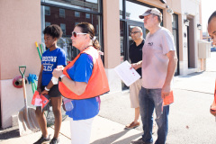 September 18, 2021: Sen. Cappelletti organized a Saturday morning clean-up of West Main Street in Norristown near her district office. Volunteers picked up litter, swept sidewalks and parking lots, weeded flower beds and hauled away more than two dozen bags of trash.