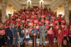October 4, 2023: Senator Amanda Cappelletti joined colleagues and Moms Demand Action Executive Director Angela Ferrell-Zabala and Over 100 Gun Safety Advocates at Statehouse to Call for Action on Gun Safety During Annual Advocacy Day.