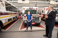 08-06-21 Sen. Cappelletti Tour Narberth Ambulance