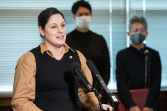 February 25, 2022: Sens. Cappelletti and Comitta held a news conference at Phoenixville Hospital to discuss Opt In PA, a move to improve postpartum care by extending Medicaid support from 60 days to one year.