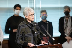 February 25, 2022: Sens. Cappelletti and Comitta held a news conference at Phoenixville Hospital to discuss Opt In PA, a move to improve postpartum care by extending Medicaid support from 60 days to one year.