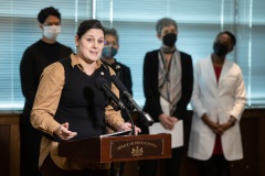 February 25, 2022: Sens. Cappelletti and Comitta held a news conference at Phoenixville Hospital to discuss Opt In PA, a move to improve postpartum care by extending Medicaid support from 60 days to one year.