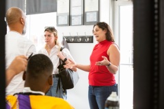 July 20, 2021: Senator Amanda Cappelletti visits Premier Barber Institute in Norristown, PA to learn more about their mission, services, and successes! Premier Barber Institute owners Dan, Tyrik, and Victor are very passionate about helping future barbers succeed in their goals and reaching their ambitions.