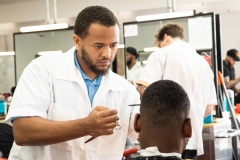 July 20, 2021: Senator Amanda Cappelletti visits Premier Barber Institute in Norristown, PA to learn more about their mission, services, and successes! Premier Barber Institute owners Dan, Tyrik, and Victor are very passionate about helping future barbers succeed in their goals and reaching their ambitions.