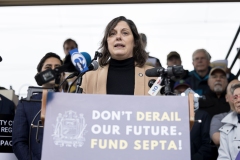 May 21, 2025: Senator Cappelletti joined Montgomery County Commissioner Neil Makhija, Representative Mary Jo Daley, local elected officials and the Narberth community for a rally style press event in support of funding SEPTA at the Narberth Regional Rail station.