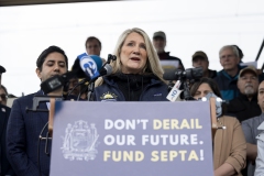 May 21, 2025: Senator Cappelletti joined Montgomery County Commissioner Neil Makhija, Representative Mary Jo Daley, local elected officials and the Narberth community for a rally style press event in support of funding SEPTA at the Narberth Regional Rail station.