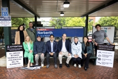 May 21, 2025: Senator Cappelletti joined Montgomery County Commissioner Neil Makhija, Representative Mary Jo Daley, local elected officials and the Narberth community for a rally style press event in support of funding SEPTA at the Narberth Regional Rail station.