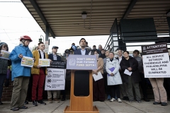 May 21, 2025: Senator Cappelletti joined Montgomery County Commissioner Neil Makhija, Representative Mary Jo Daley, local elected officials and the Narberth community for a rally style press event in support of funding SEPTA at the Narberth Regional Rail station.