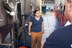 August 27, 2021: Sen. Amanda Cappelletti tours the von C Brewing Company