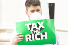 August 26, 2021: Senators Cappelletti and Kearney  held a rally in front of the Delaware County Courthouse in Media with We the People and  For Our Future to call for release of idled American Rescue Plan Funds to help the vulnerable and rebuild the economy.