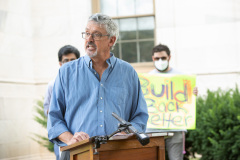 August 26, 2021: Senators Cappelletti and Kearney  held a rally in front of the Delaware County Courthouse in Media with We the People and  For Our Future to call for release of idled American Rescue Plan Funds to help the vulnerable and rebuild the economy.