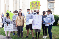 August 26, 2021: Senators Cappelletti and Kearney  held a rally in front of the Delaware County Courthouse in Media with We the People and  For Our Future to call for release of idled American Rescue Plan Funds to help the vulnerable and rebuild the economy.