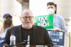 August 26, 2021: Senators Cappelletti and Kearney  held a rally in front of the Delaware County Courthouse in Media with We the People and  For Our Future to call for release of idled American Rescue Plan Funds to help the vulnerable and rebuild the economy.