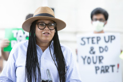 August 26, 2021: Senators Cappelletti and Kearney  held a rally in front of the Delaware County Courthouse in Media with We the People and  For Our Future to call for release of idled American Rescue Plan Funds to help the vulnerable and rebuild the economy.