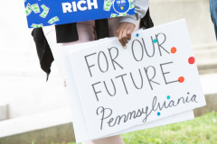 August 26, 2021: Senators Cappelletti and Kearney  held a rally in front of the Delaware County Courthouse in Media with We the People and  For Our Future to call for release of idled American Rescue Plan Funds to help the vulnerable and rebuild the economy.