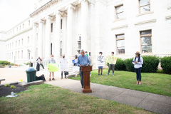 August 26, 2021: Senators Cappelletti and Kearney  held a rally in front of the Delaware County Courthouse in Media with We the People and  For Our Future to call for release of idled American Rescue Plan Funds to help the vulnerable and rebuild the economy.