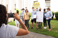 August 26, 2021: Senators Cappelletti and Kearney  held a rally in front of the Delaware County Courthouse in Media with We the People and  For Our Future to call for release of idled American Rescue Plan Funds to help the vulnerable and rebuild the economy.