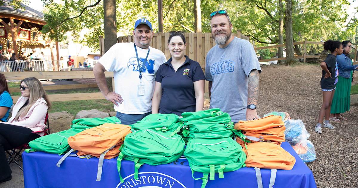 Senator Cappelletti and representatives from Norristown Area School District, who hosted a backpack giveaway at the third annual Kids’ Fair in the Seventeenth.