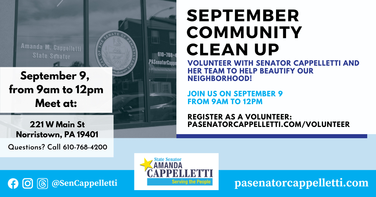 2023 September Community Clean up in Norristown
