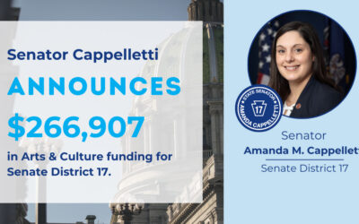 Senator Amanda M. Cappelletti and State Representatives Applaud Over $260,000 in Arts and Culture Funding Awarded to District Seventeen