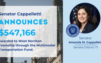 Senator Amanda M. Cappelletti Announces Over $500,000 for West Norriton Township Transportation Upgrades