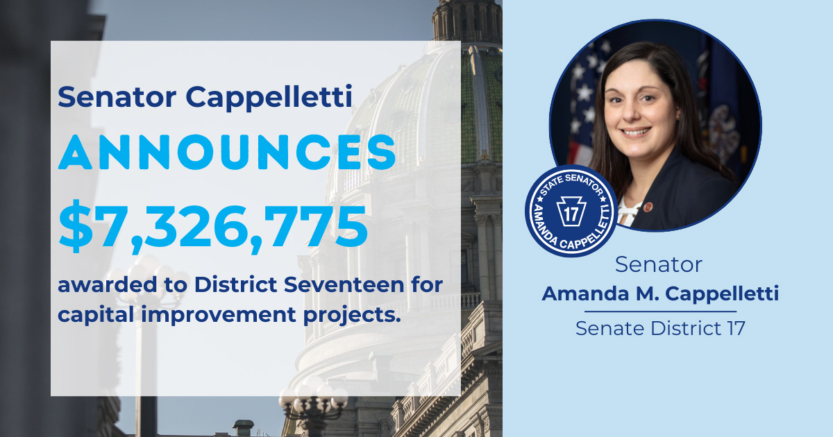 Senator Amanda M. Cappelletti, Reps. Daley and Borowski announce Capital Improvement Funding for projects across the region 